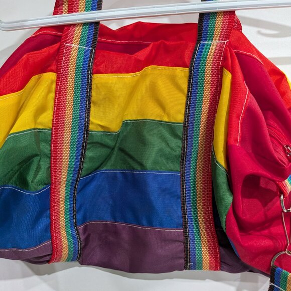 Rainbow Duffle Bag with Removable Strap VINTAGE - Picture 3 of 4